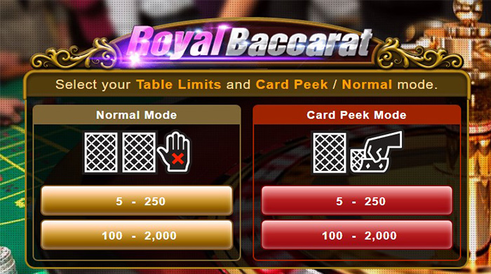 mode royal baccarat